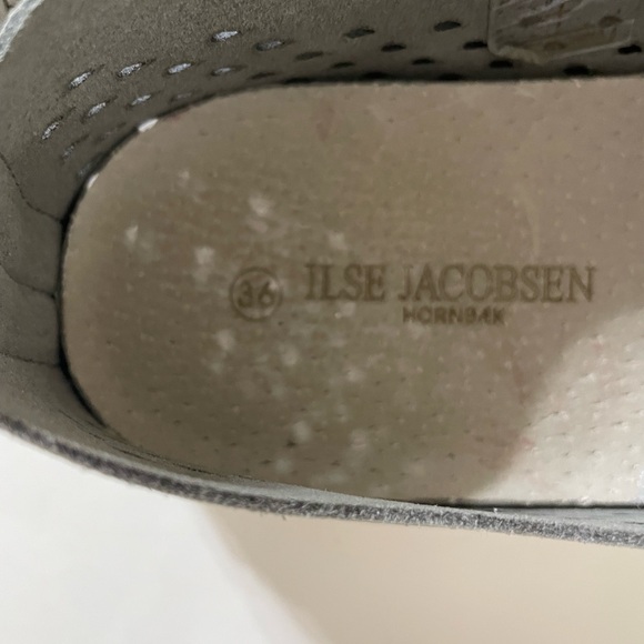 ILSE JACOBSEN Womens Gray Tulip Laser Cut Slip On Rubber Sole Shoe Size 36 - Picture 11 of 16